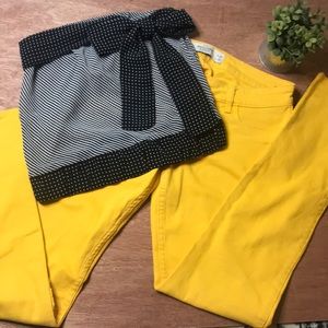 Abercrombie & Fitch Yellow Denim Jeans